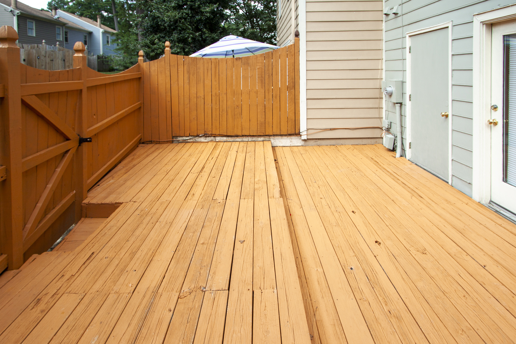 Kitchen, Living Area and Deck AW Rentals