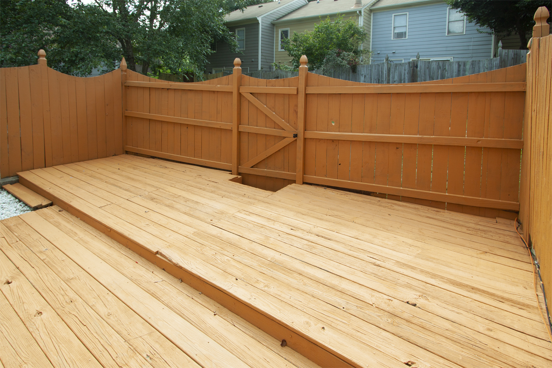 Kitchen, Living Area and Deck AW Rentals